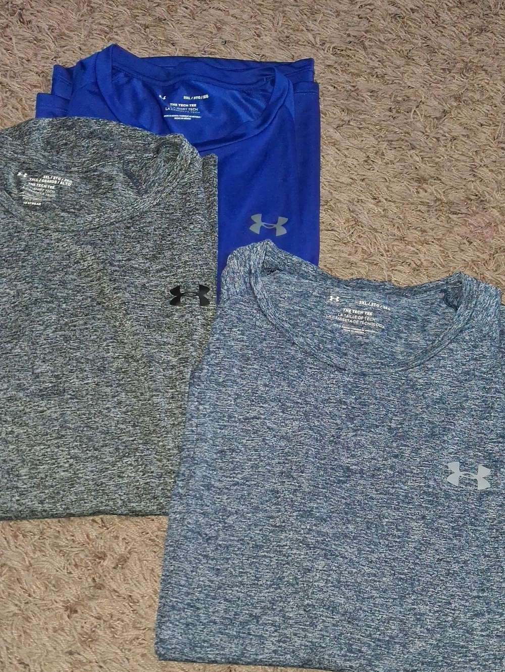 Under Armour Men   Short Sleeve Tech T-Shirt Lot Of 3 Size 3XL 3x